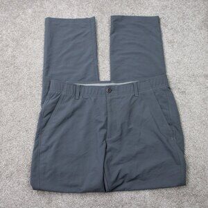 Under Armour Match Play Pants Mens 36x34 Gray Golf Loose Fit Nylon/Poly Stretch